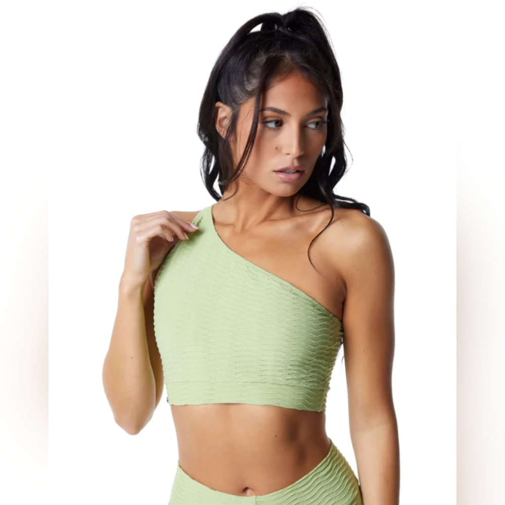 Last Chance! Booty by Brabants One Shoulder Bra Top in Fresca Color Lightweight